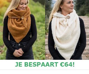 Trendy wikkelsjaal van teddy